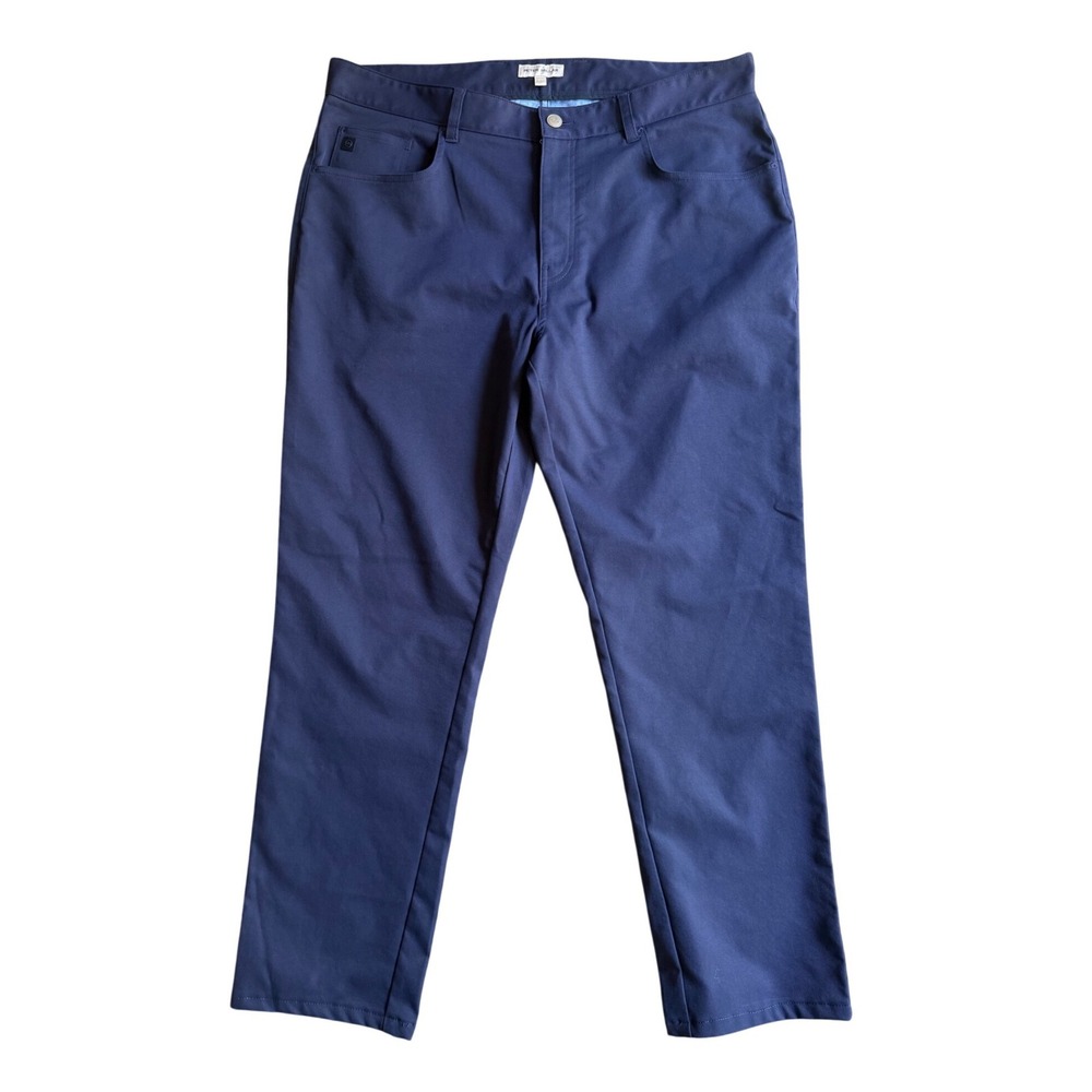 Peter Millar Crown Sport Mens 36 Navy Blue Performance Five Pocket Golf Pants